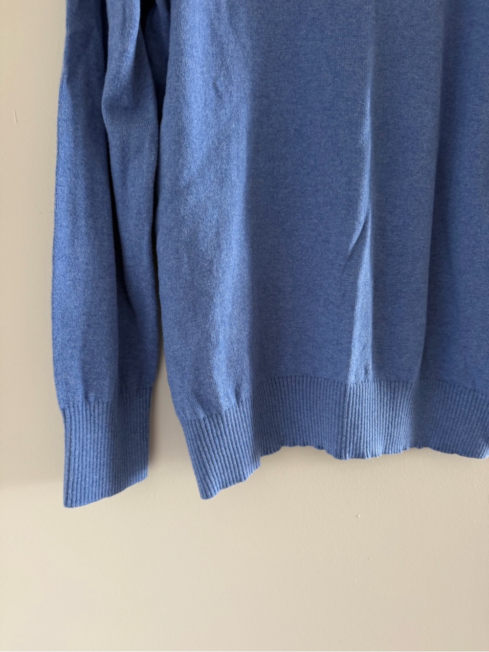 LL Bean Womens L Cotton Cashmere Turtleneck Sweater Long Sleeve Soft Coastal - Picture 4 of 9